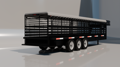 Gooseneck Tri-axle Dog Nose Cattle Trailer