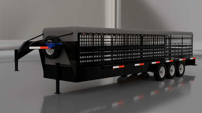 Gooseneck Tri-axle Cattle Trailer
