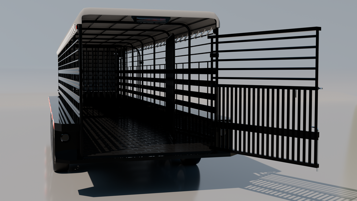 Gooseneck Tri-axle Cattle Trailer